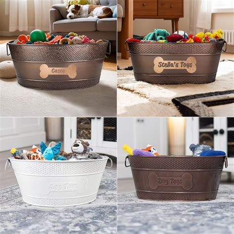 dog metal box|indestructible dog toy storage.